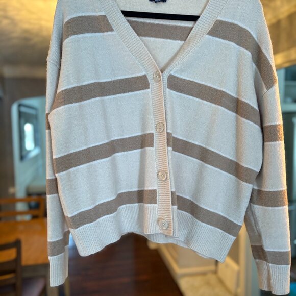 Splendid Brown/Biege Stripe Cardigan. Size M - Picture 3 of 7